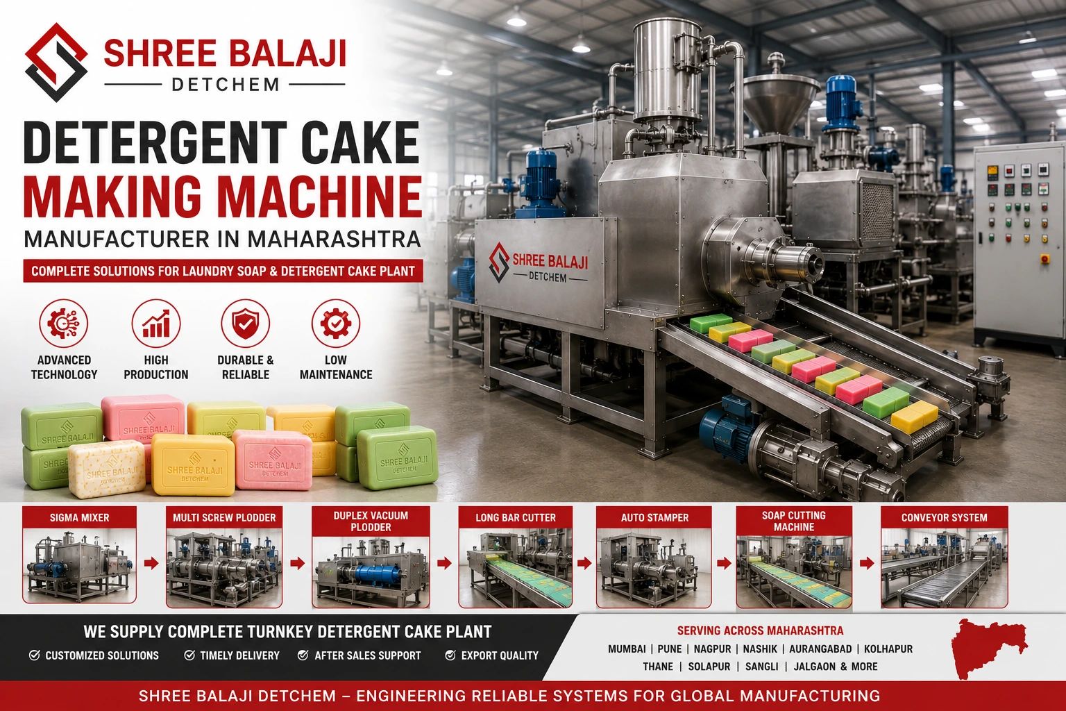 Detergent Cake Making Machine Manufacturer in Maharashtra
