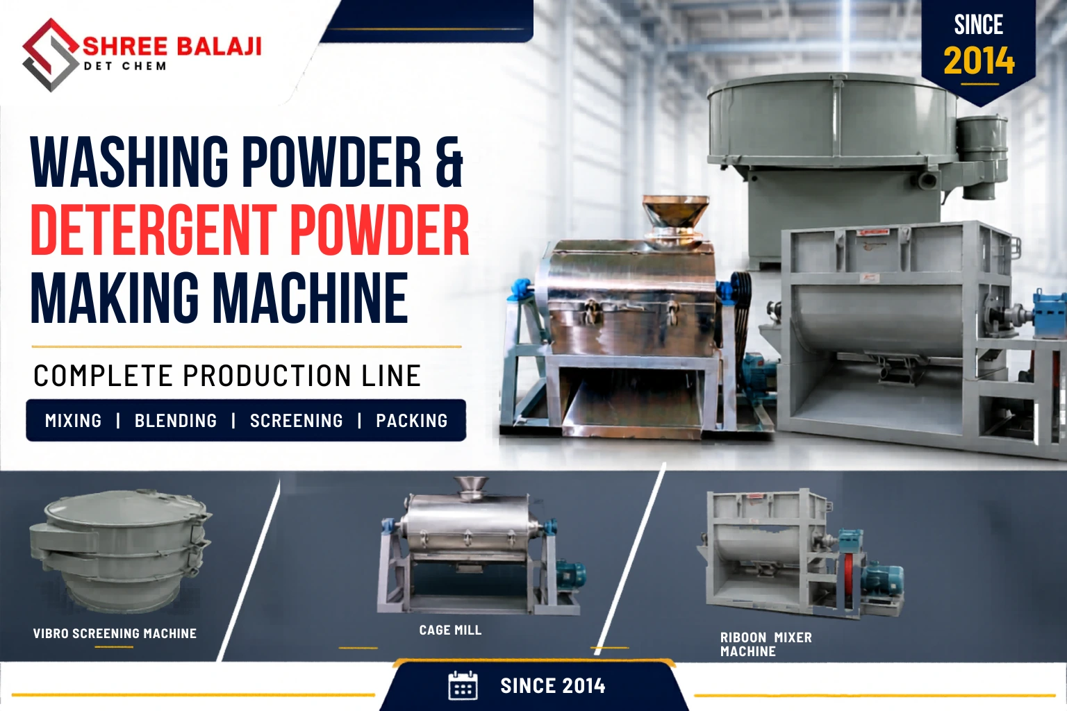 Washing Powder & Detergent Powder Making Machines